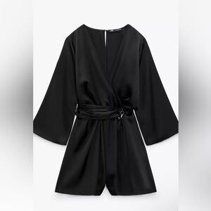 Zara Chain Link Satin Effect Jumpsuit